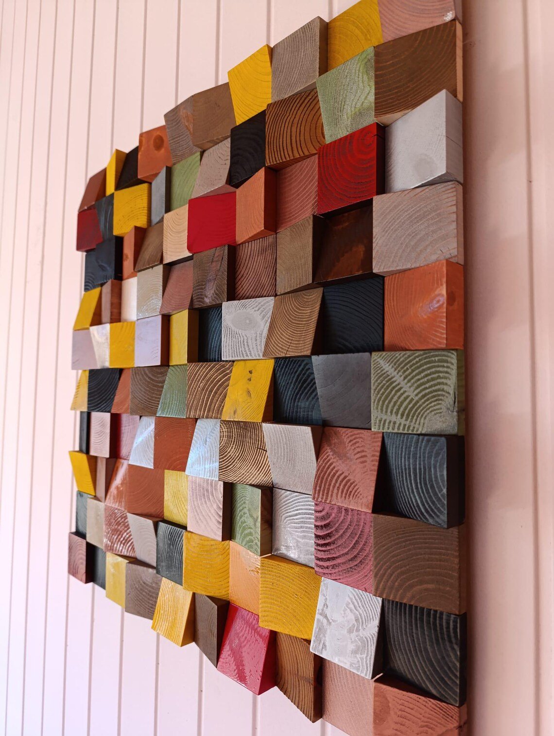 Arte de madera multicolor, Decoración del hogar