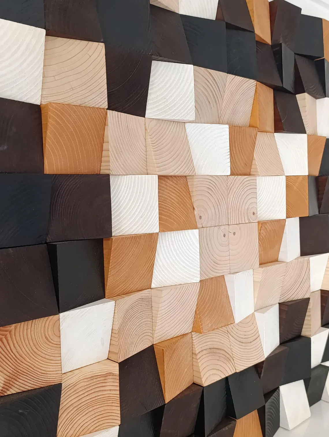 Arte de madera natural, mosaico de madera rústica - Imagen 8
